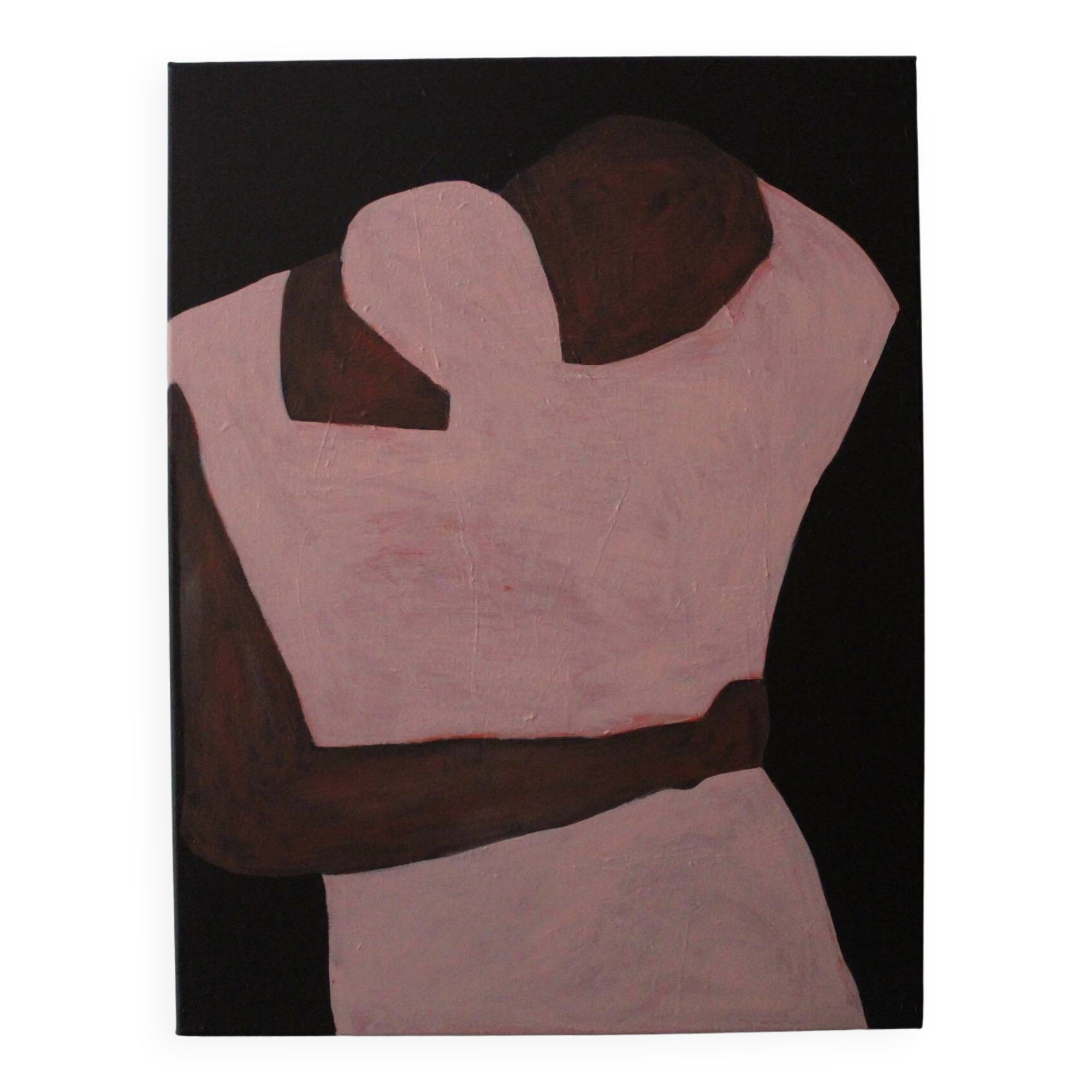 Close to You minimalist couple painting