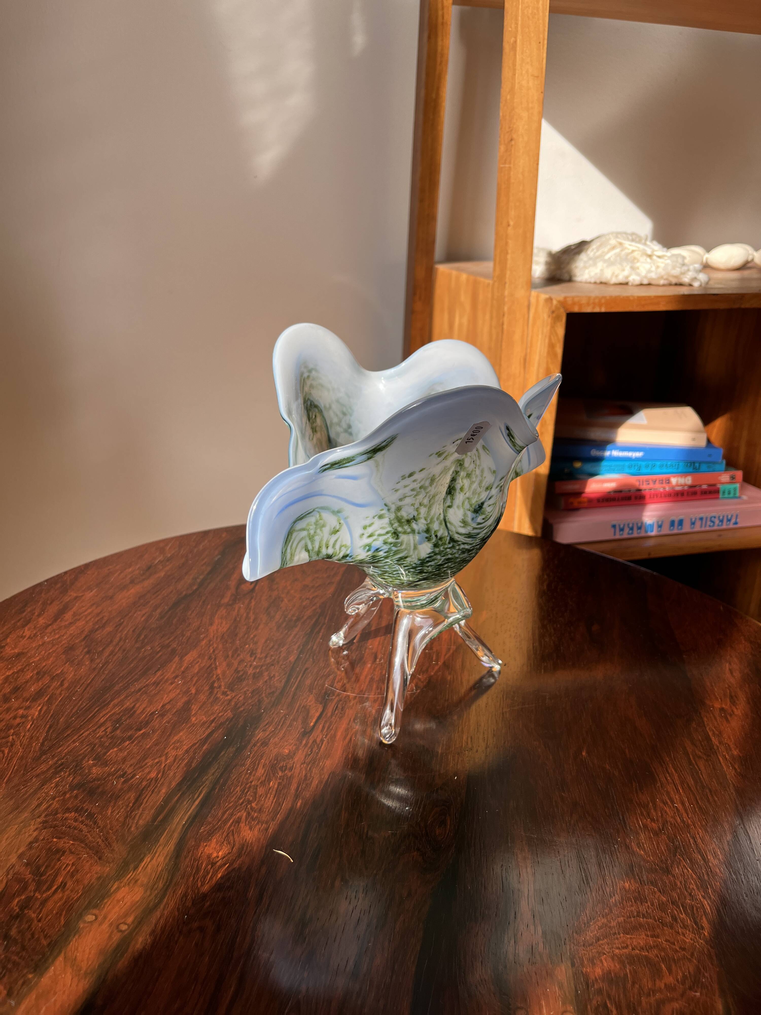 Rare Murano glass footed bowl