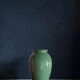 Jade green glazed ceramic vase, Vallauris 1950