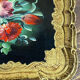 Wooden platter, hand-painted decoration