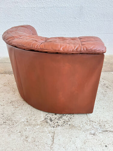 Canapé Desede DS11 en cuir marron