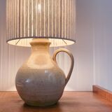 Stoneware and cotton thread lamp
