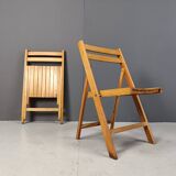 Chaises pliantes en bois du milieu du siècle, années 1950 - lot de 6