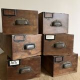 Reserved Andrea - 6 old workshop drawers