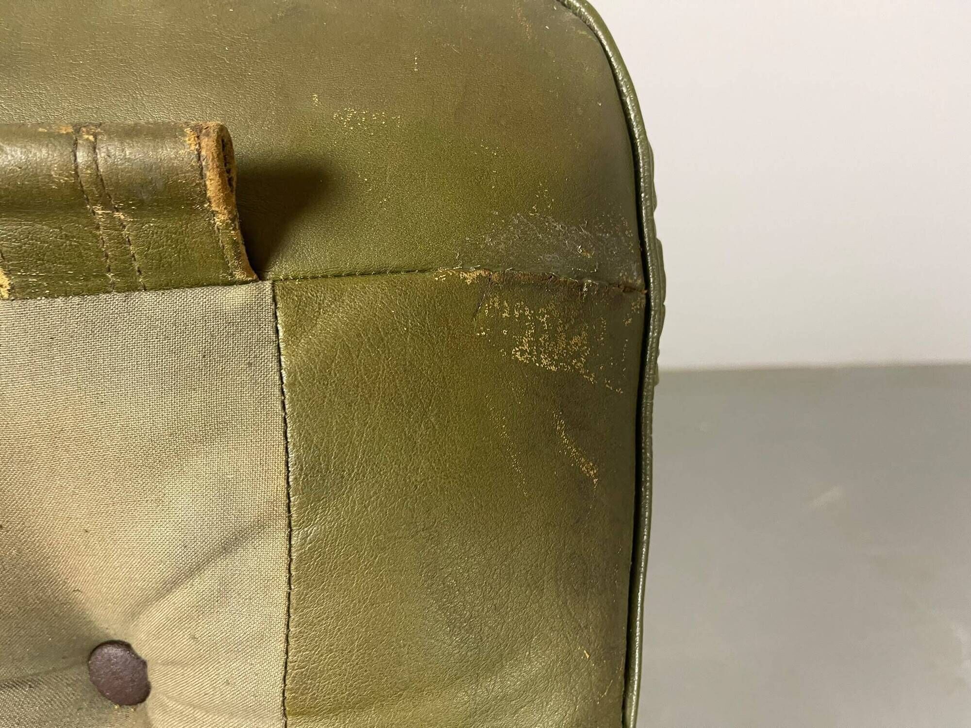 Supercomfy Scandinavian Rybo Rykken Olivegreen Leather 2-Seater Ry-Wing