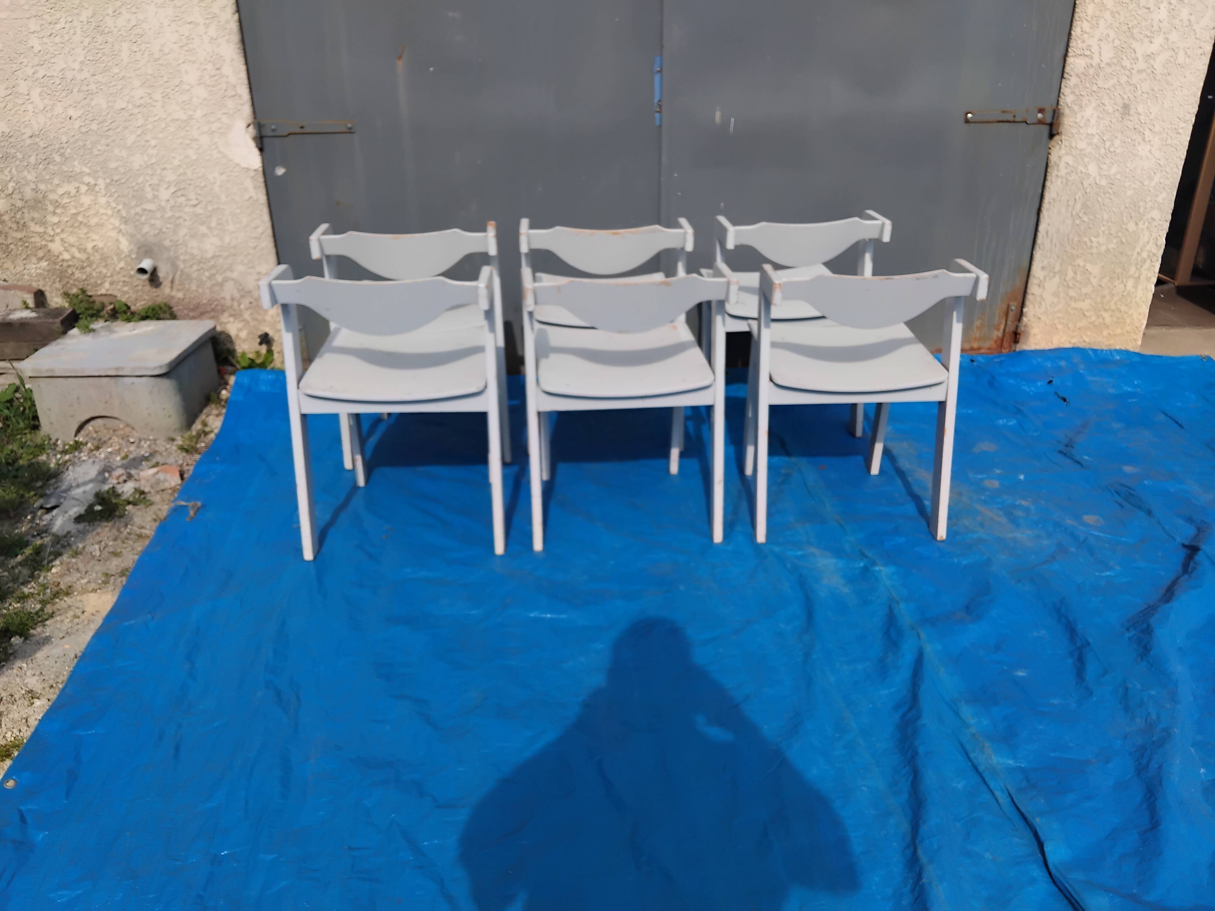 Set of 6 vintage designer chairs