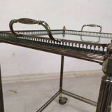 Silver-plated brass rolling trolley