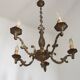 French Vintage Art Nouveau Bronze 5 Light Traditional Style Chandelier 5483