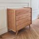 Commode vintage rénovée de style scandinave en chêne massif, années 50-60