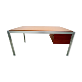 Large office of George Ciancimino in exotic wood and aluminum for Mobilier International