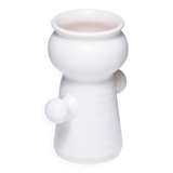 Matt white earthenware vase, 1970s