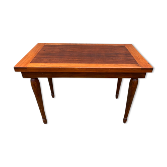 Side table desk in solid wood feet turned 50s