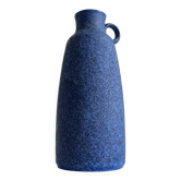 Vase en céramique de milieu de siècle par Ceramano, émail bleu, Allemagne de l'Ouest