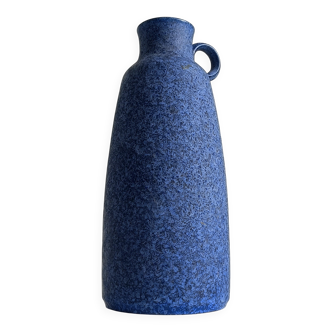 Mid-Century Ceramic Jug Vase by Ceramano, Blue Glaze, West Germany