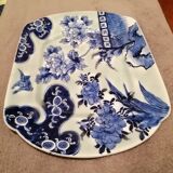 Rectangular dish 19th century Celadon green background Imari Japan