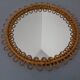 Small Filigree Italian Bamboo Mirror, 1950s