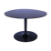 Round table in mirrored black glass, Italia1980s signed Calligaris