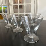 11 old engraved glasses