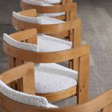 Pigreco Dining Chairs By Afra & Tobia Scarpa With Bentwood Frames, Set Of S