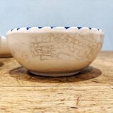 4 hand-painted ceramic cups