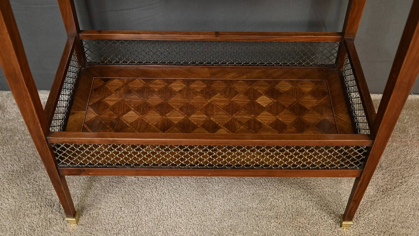 Mahogany marquetry coffee table, Louis XVI style – 1920