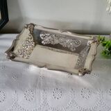 Openwork silver metal basket