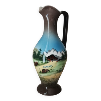 Decorative earthenware pitcher