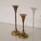 Danish brass candlestick pair from the 1970s.
