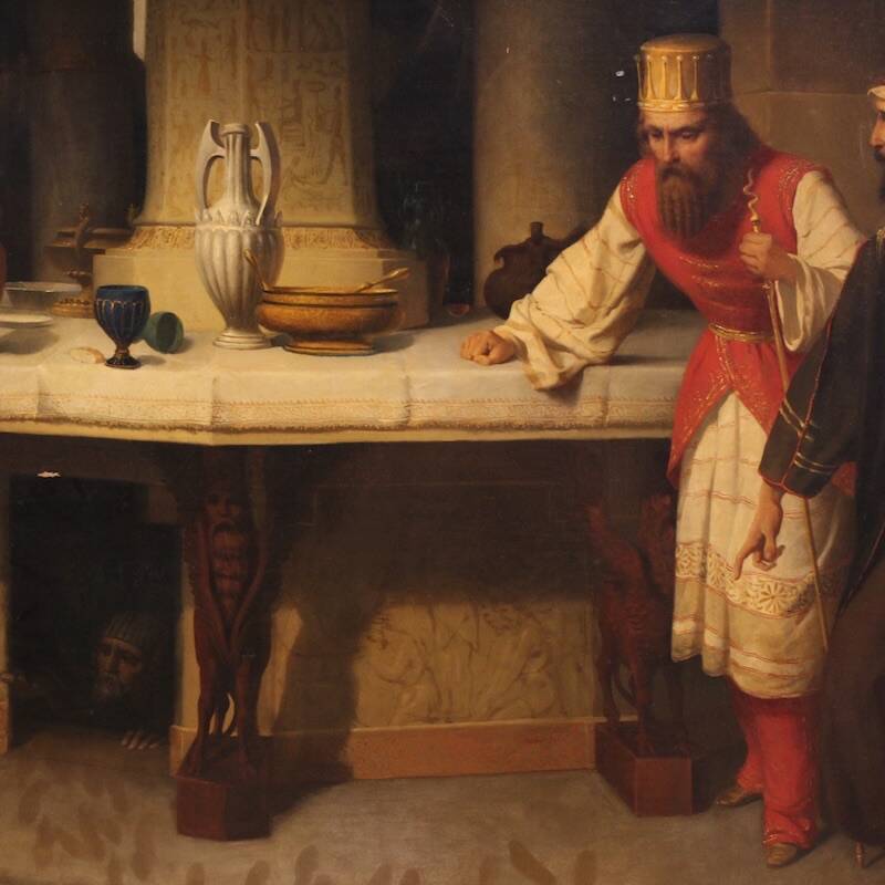 Great painting signed by Carlo De Notaris, The Prophet Daniel