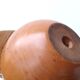 Wooden ball lamp with raffia lampshade 70s