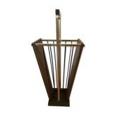 Vintage umbrella stand in metal and wood