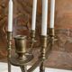 Paire de chandeliers 3 branches laiton