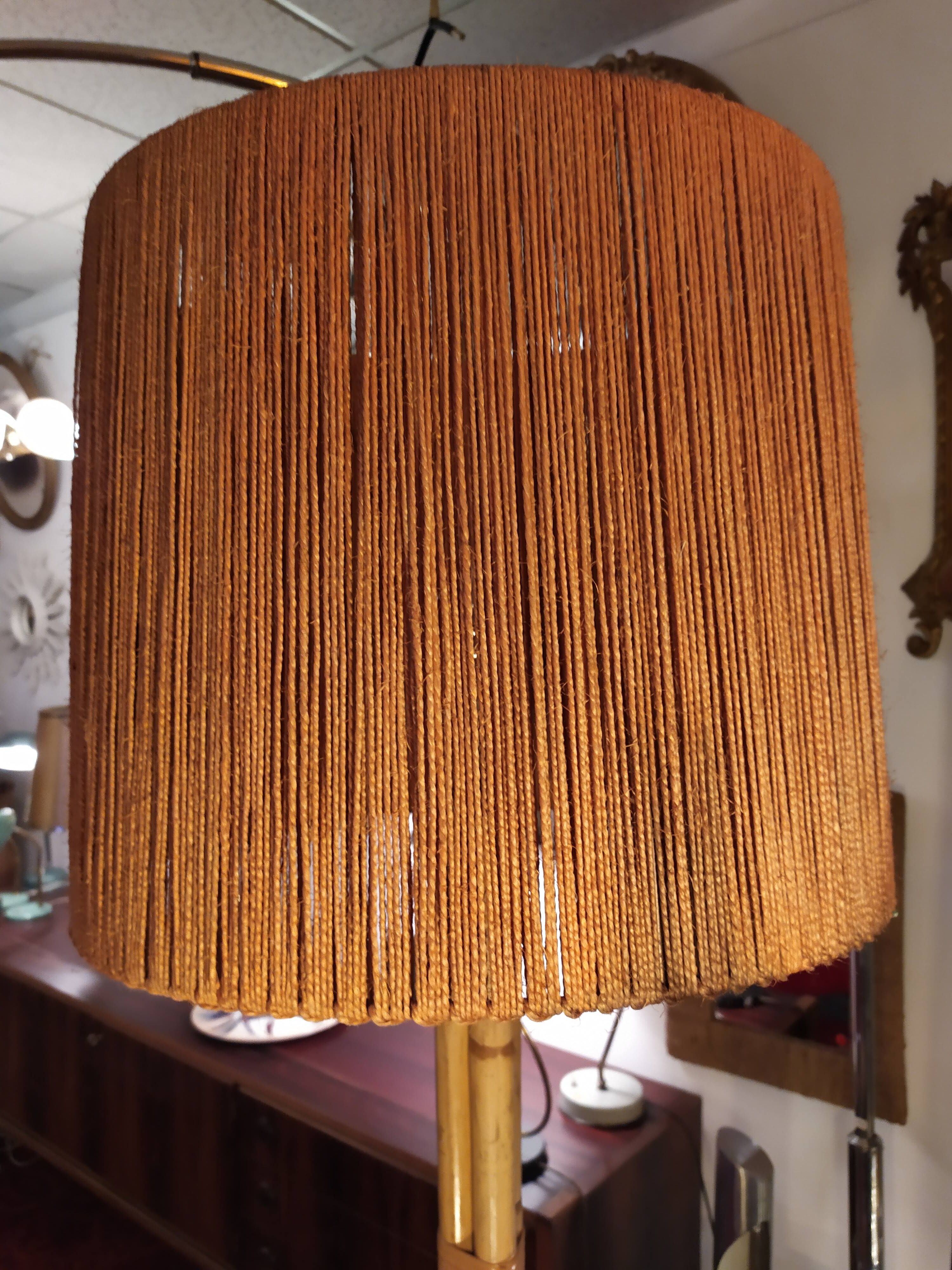 Rotin lamppost vintage rope