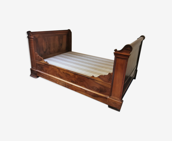 Lit bateau noyer XIXe