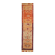 Tapis coureur vintage en laine et coton turc noué à la main orange 82x382
