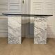 Marble console and smoked glass, Italy, 1980s