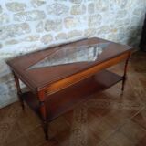 Glass center coffee table