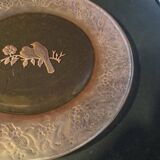 Serving dish – cast pink crystal – sweden