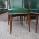 Série 6 chaises simili cuir vert 1950