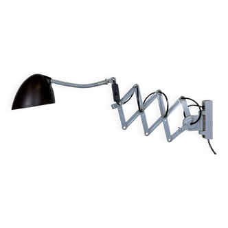 Grey Industrial Scissor Wall Lamp from Elektroinstala, 1960s