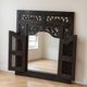 Colonial mirror in solid ebony wood 90 cm