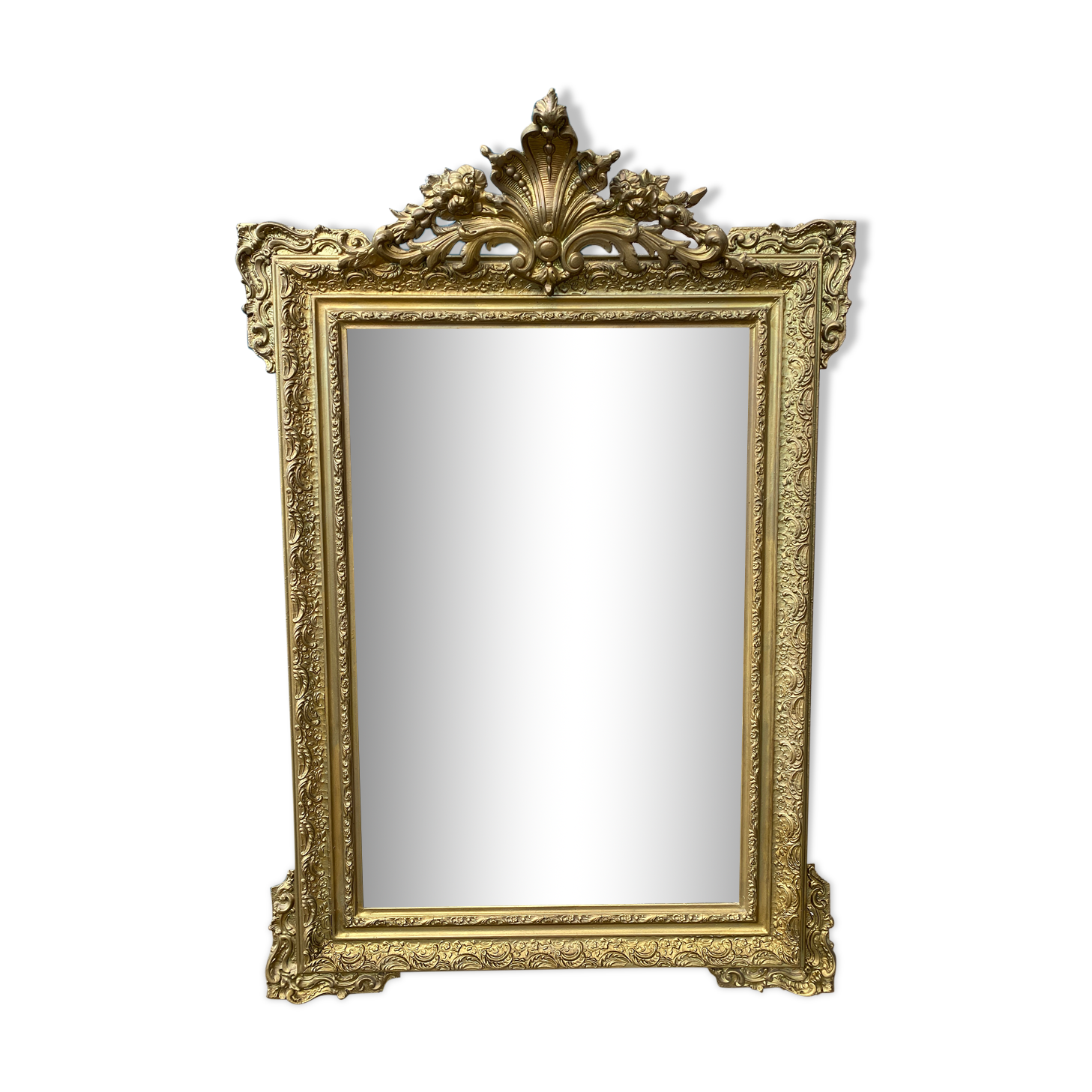Old gilded mirror Napoleon III style