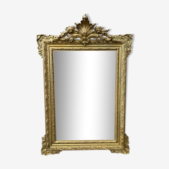 Old gilded mirror Napoleon III style