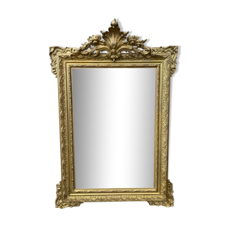 Old gilded mirror Napoleon III style