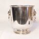 Silver-plated metal table ice bucket with lion head decoration