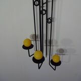 Brutalist German Iron Wall Candleholder, 1960s