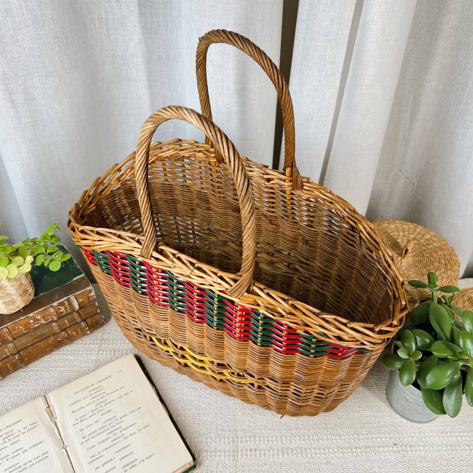 Ancien panier en osier