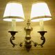 2 bronze wall lights