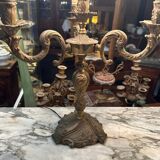 Pair of bronze candlesticks