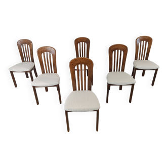 Chaises à repas vintage scandinaves, lot de 6 - 1960